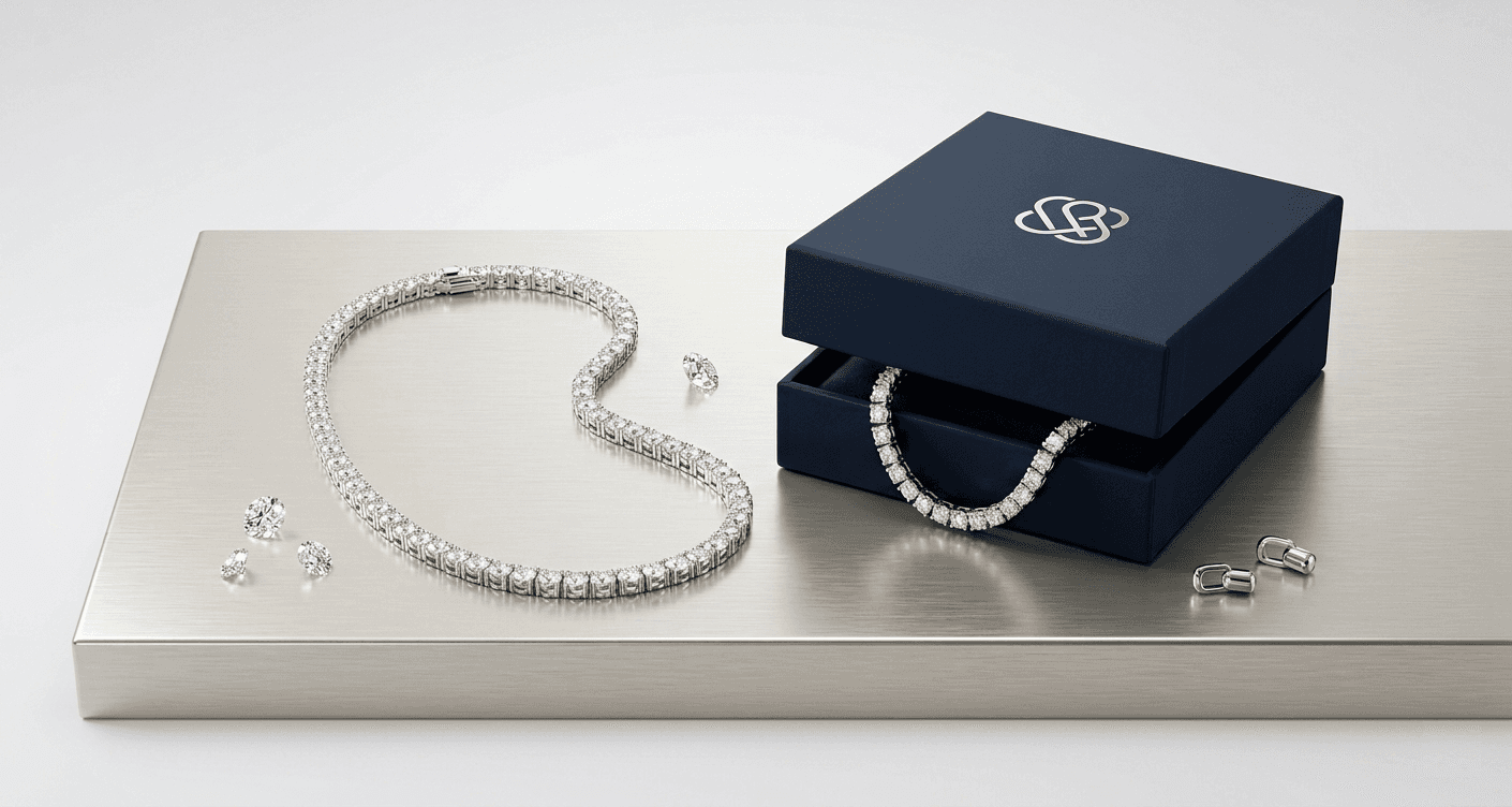 Sterling & Sinclair jewelry display with signature packaging